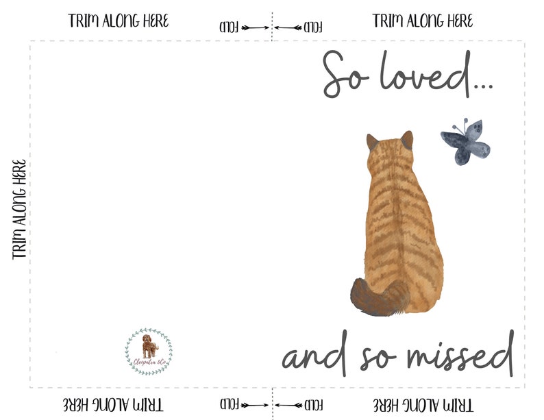 Cat Sympathy Card Printable Pet Condolence Card Pet Etsy veterinary-wisdom-s74-cat-sympathy-card