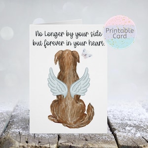 Haustier Beileidskarte, Haustier Beileidskarte, Haustier Beileidskarte, Hund Beileidskarte, Verlust des Hundes, Hunde mit Flügeln- INSTANT DOWNLOAD