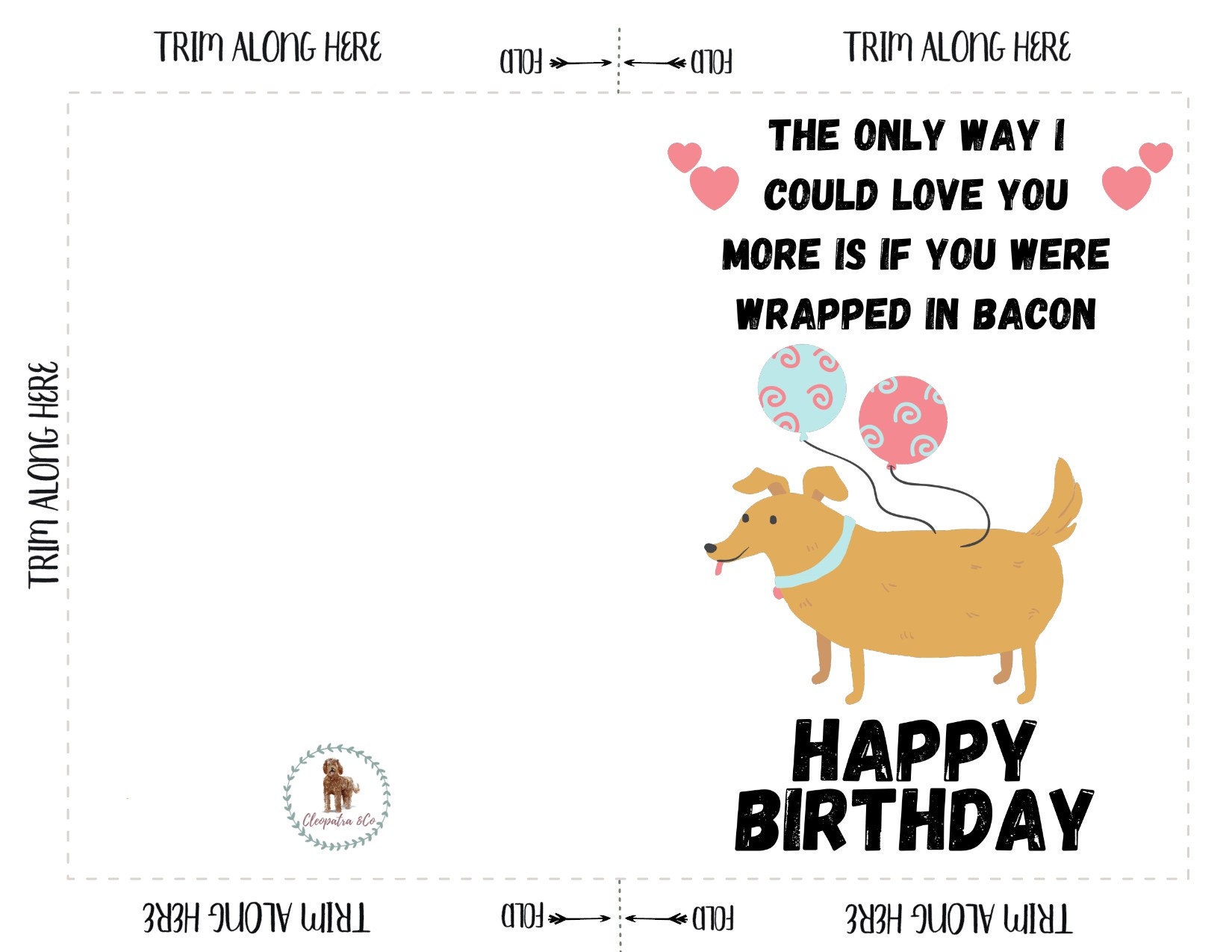 Funny Birthday Card From the Dog Funny Birthday Gift From - Etsy