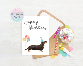 Dachshund Birthday Card, Dog Birthday Card, Doxie Mom, Dog Birthday Card, Cute Birthday Digital Download