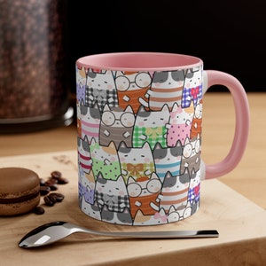 Cute Cat Mug, Kawaii Cat Mug, Cat Lover Gift, Cat Dad Mug, Cat Cup, Cat Mom Gift, Cat Coffee Mug, Tea Mug, Cat Lover Gift