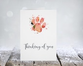 Pet Sympathy Card Printable, Pet Loss Card, Loss of Cat, Loss of Dog, Sorry for Your Loss, Instant Download Card, Pet Condolence,Dog Death