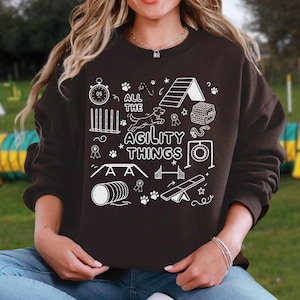 Dog Agility Crewneck Sweatshirt, All Things Dog Sports Apparel