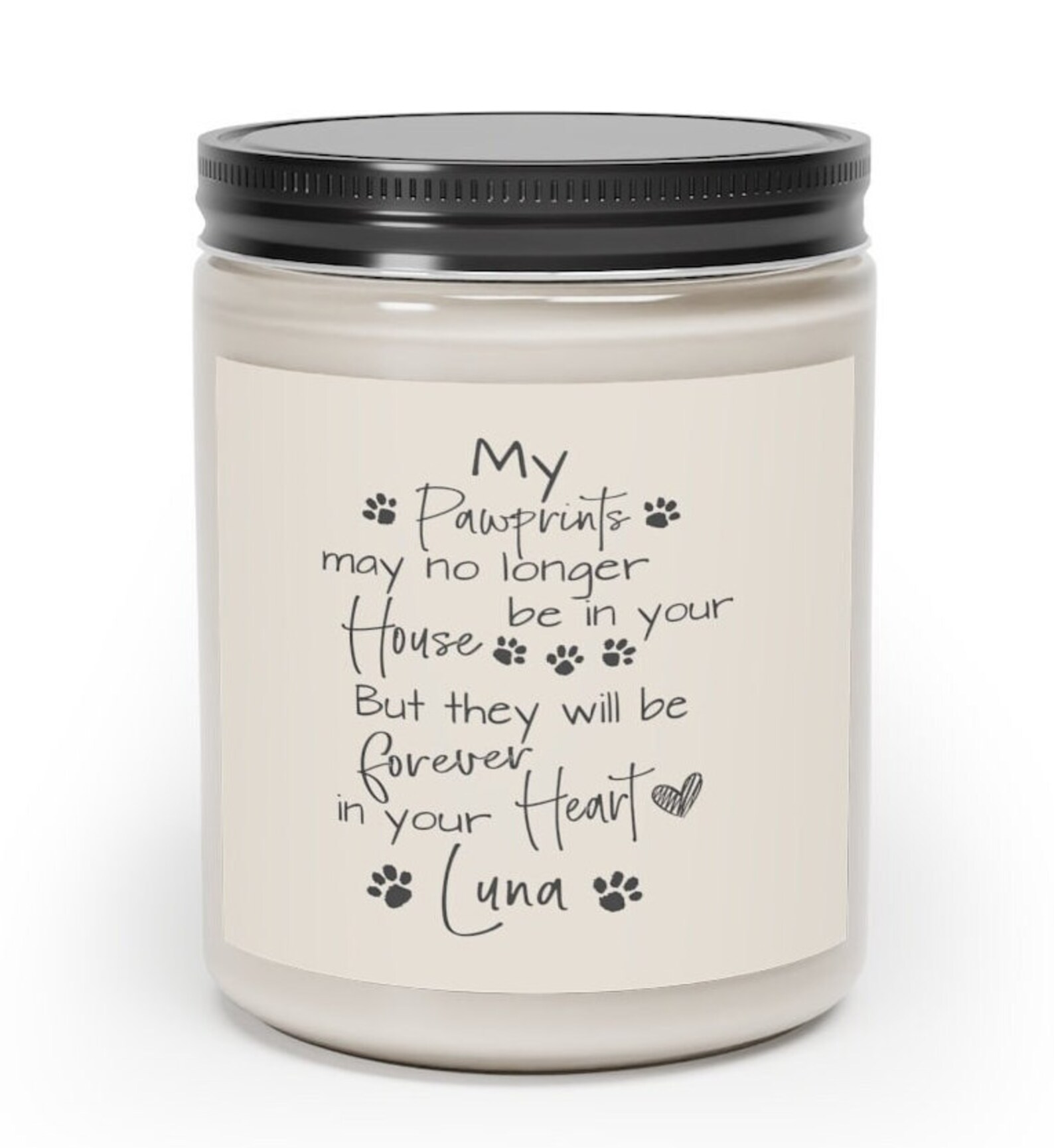 Personalized Pet Memorial Candle Pet Sympathy Dog Loss Cat Etsy
