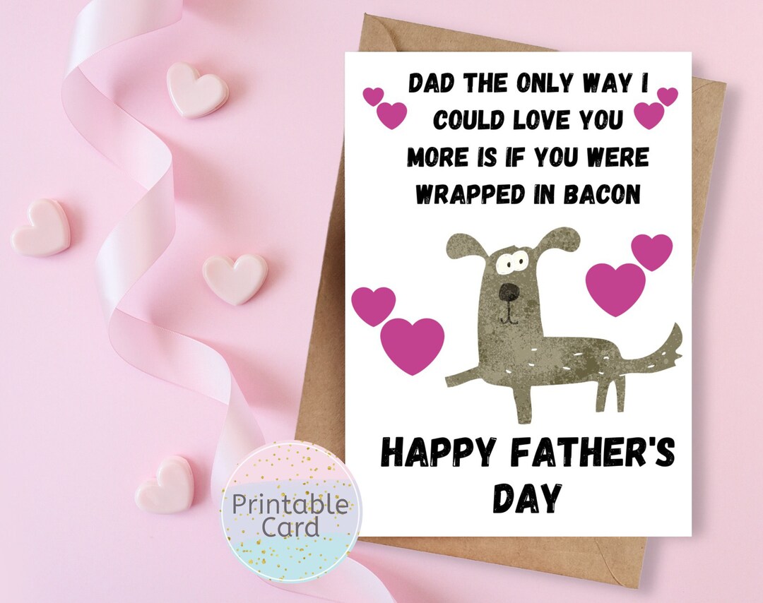 Happy Father's Day Card From the Dog,father's Day Card From Dog,funny ...