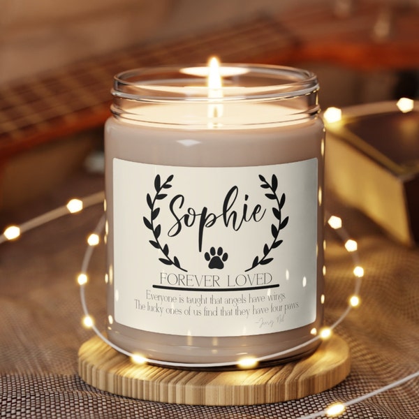 Pet Memorial Candle Etsy