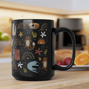 Cat Mug, Cute Cat Mug, Cat Lover Gift, Crazy Cat Lady, Cat Dad, Cat Mom, Black Cat, Funny Cat Mug, Cat Coffee Mug, Cat Cup 15oz