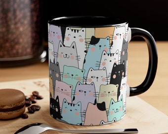 Cat Mug, Cute Cat Mug, Cat Lover Gift, Crazy Cat Lady, Cat Dad, Cat Mom, Black Cat, Cat Owner Gifts, Cat Coffee Mug, Cat Cup-