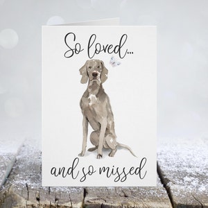 Weimaraner Beileid Karte, Beileid, Karte zum Ausdrucken, Beileid, Karte zum Ausdrucken, Verlust des Hundes, Trauerkarte - INSTANT DOWNLOAD