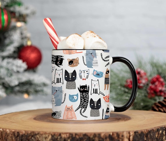 Cat Mug, Cute Cat Mug, Cat Lover Gift, Crazy Cat Lady, Cat Dad, Cat Mom, Black Cat, Funny Cat Mug, Cat Coffee Mug, Cat Cup-11oz