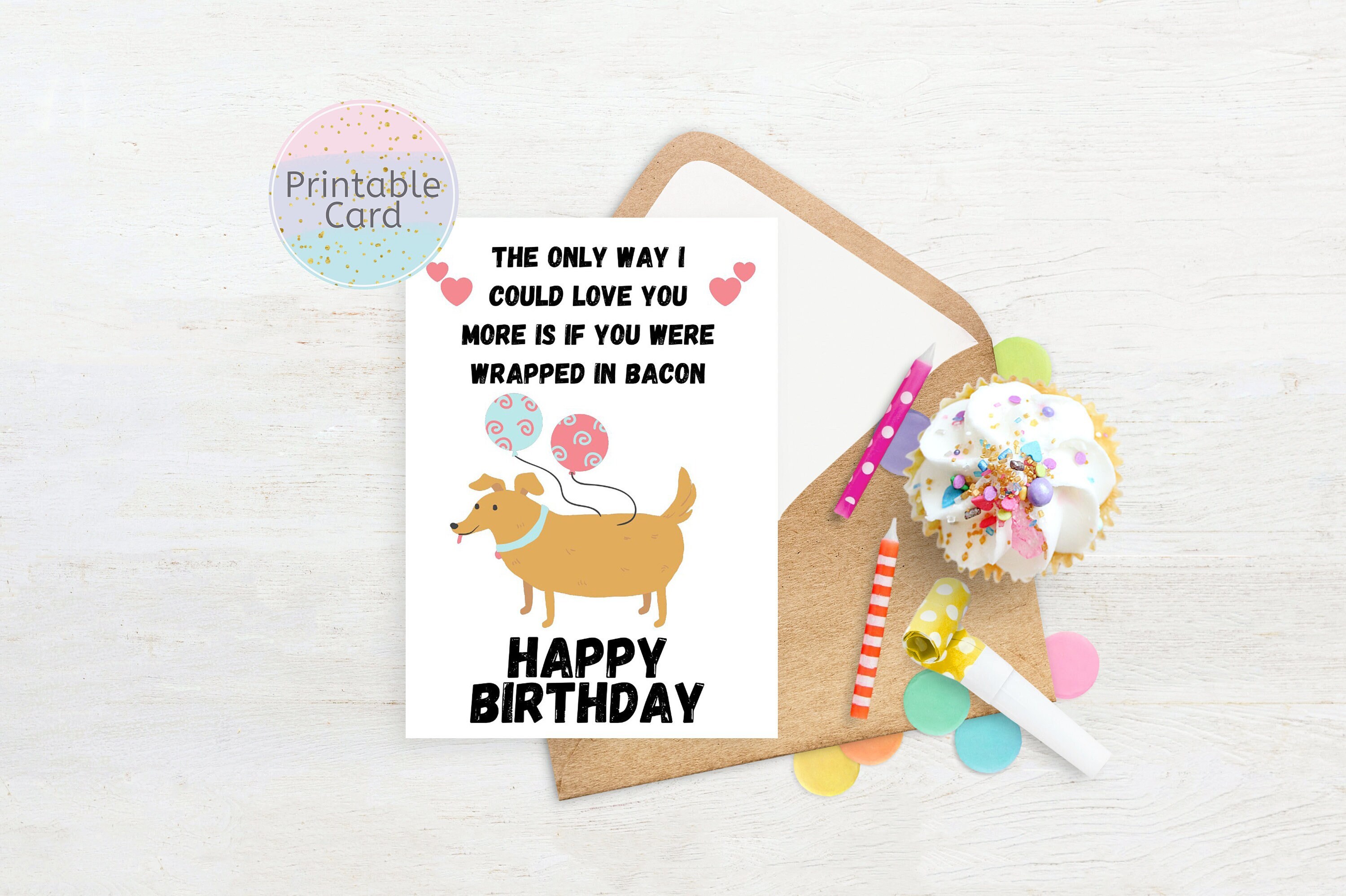 Funny Birthday Card From the Dog Funny Birthday Gift From - Etsy