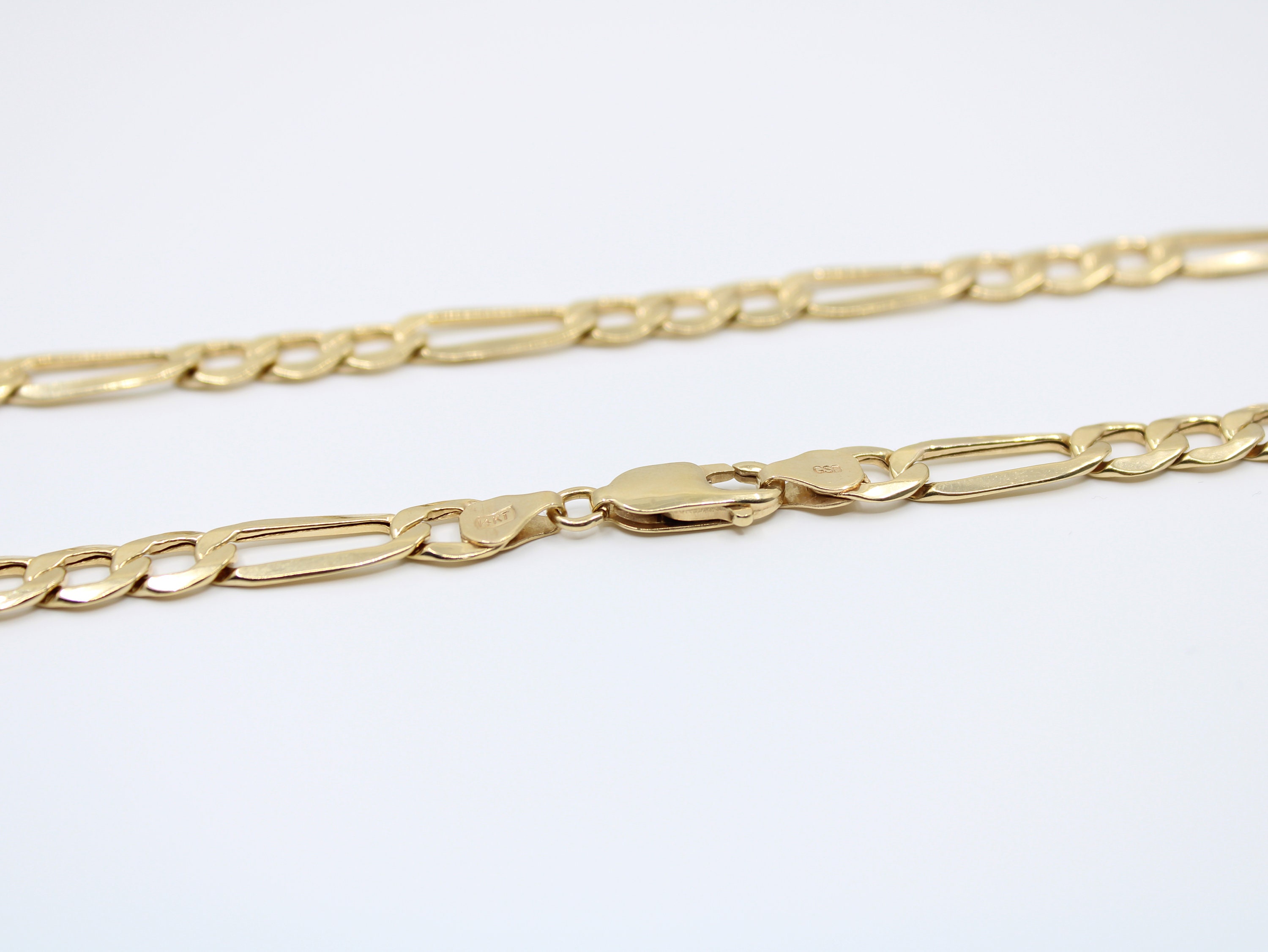 14K Yellow Gold 6mm Figaro Chain Necklace 26 Thick - Etsy