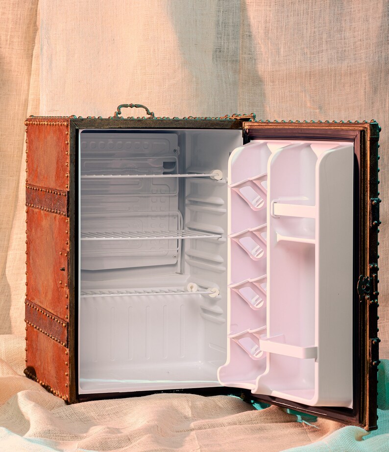 MiniFridge Steamer Trunk Design Steampunk Trunk Treasure Etsy