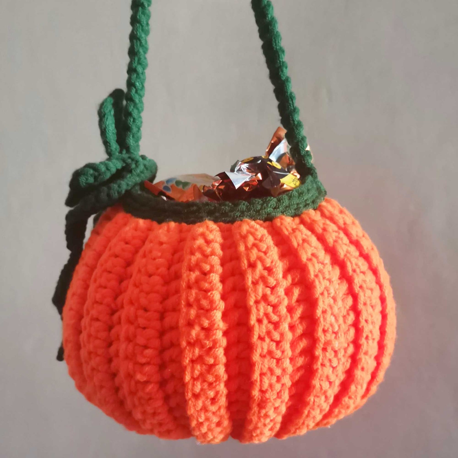 Pumpkin bucket crochet pumpkin bag pattern crochet candy Etsy