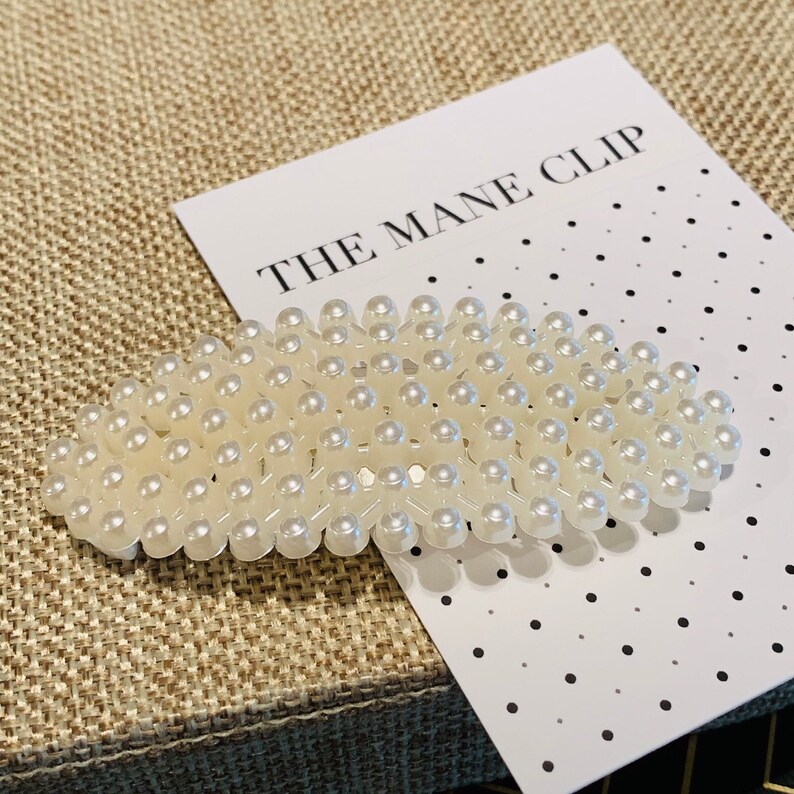 Hair Clip For Women Faux Pearl Hair Clip Pearl Plastic Hair Etsy