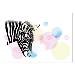 ZEBRA children's decorative foil. Nice gift for a children's room, for boys and girls of any age. image 3