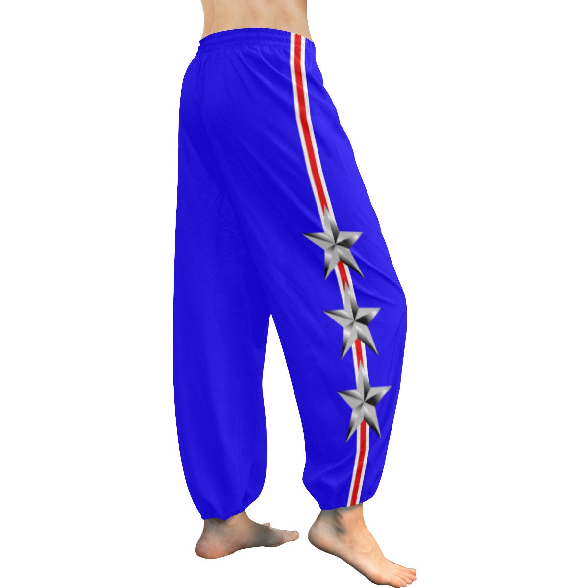 Image of Red White & Blue Stars Stripes Harem Trousers