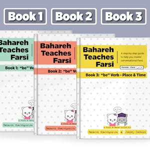Spezial Paket: Bahareh Teaches Farsi - 3 Hardcover Bücher und ein Pin-Pack