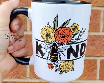 Bee kind, gifts for friends, tea mug, coffee mug