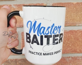 Master baiter practice makes perfect, fathers day gift from son and daughter, fathers day ideas, funny fathers day gift
