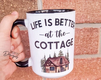 Cottage mug, in the bush, vacation items, id rather be, coffee mugs