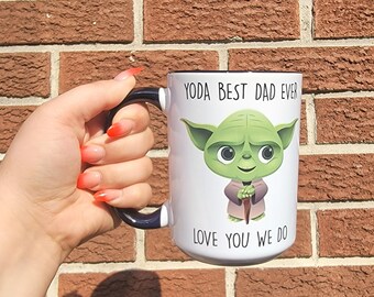 Happy Father's Day, Yoda, Yoda best dad, Star wars, Baby Yoda, Yoda Mug,Funny dad mug, Father Gift, Dad Mug,Dishwasher Safe mug, Sublimation