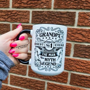 Number 1 Grandpa, Best Grandpa Ever, Grandpa Gift, Father’s Day Mug, Gift for Grandad, World&#39;s Best Grandpa, Coffee Mug for Grandpa