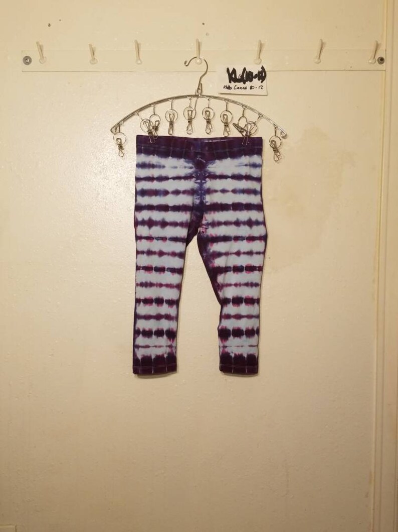 GP006 Girls Youth Large Ice Dyed Stripped Leggings