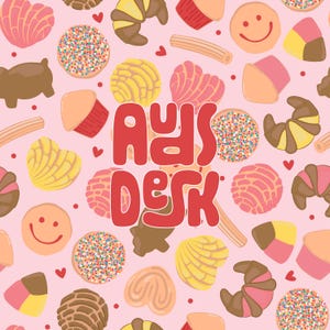 Mexican sweet bread seamless pattern, Pan dulce repeating pattern