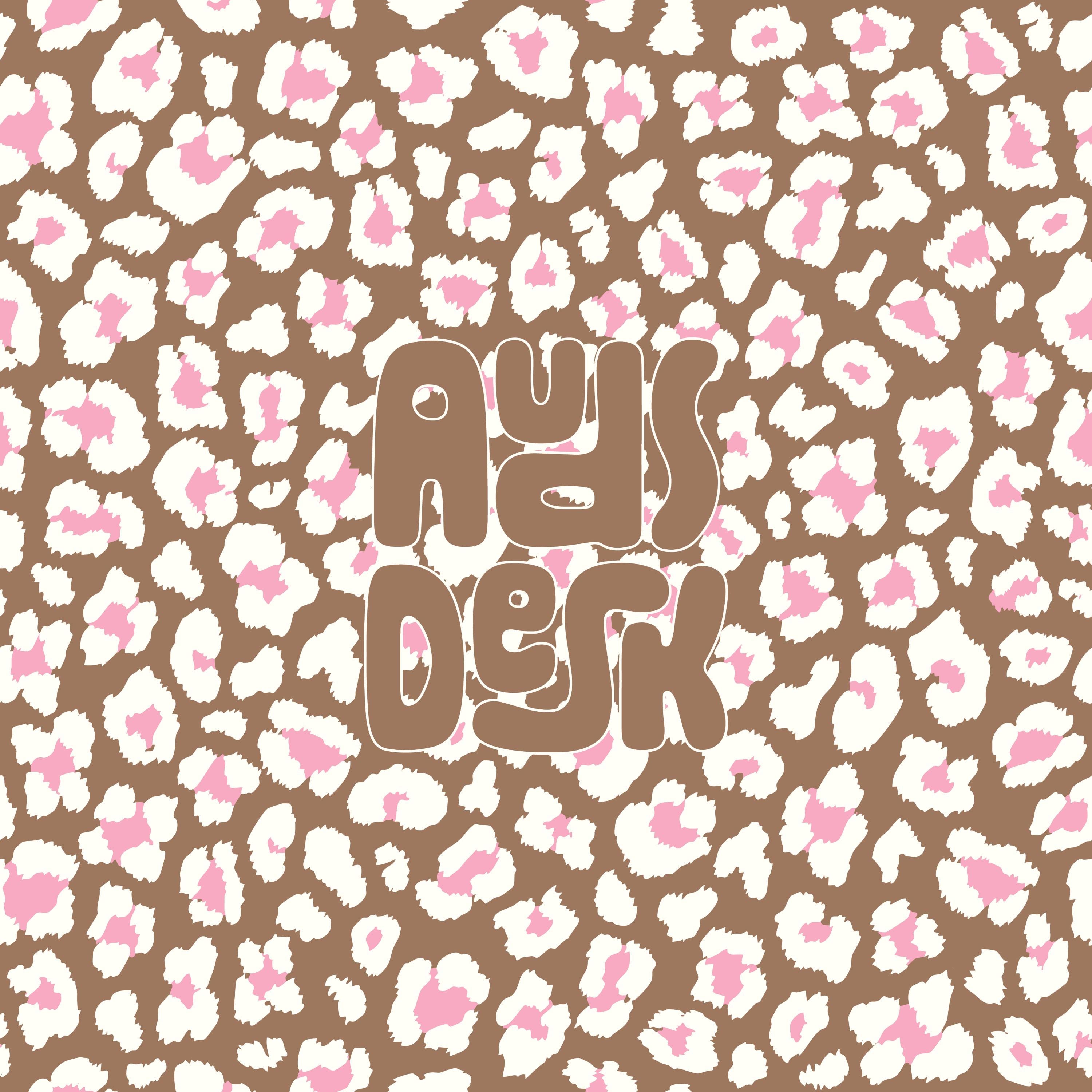 Pink Leopard Pattern Preppy Preppy Leopard Seamless Pattern, Set of 3, Chocolate Brown and Pink ...
