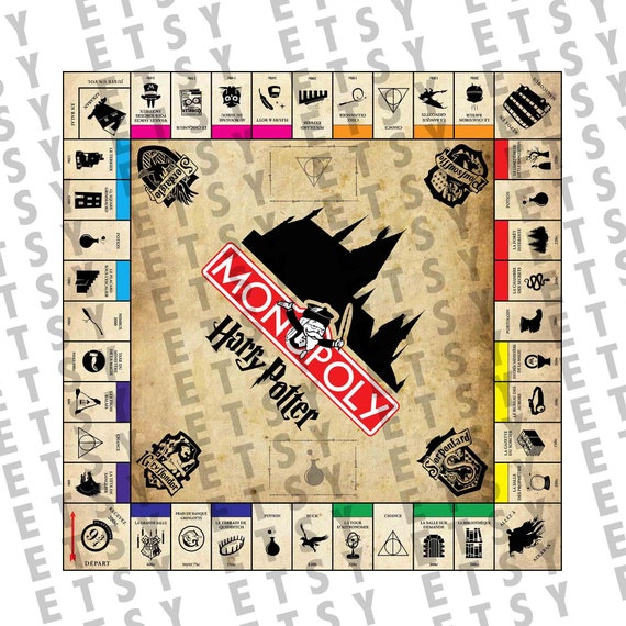 Monopoly Harry Potter DIY Français Plateau de Jeu | Etsy