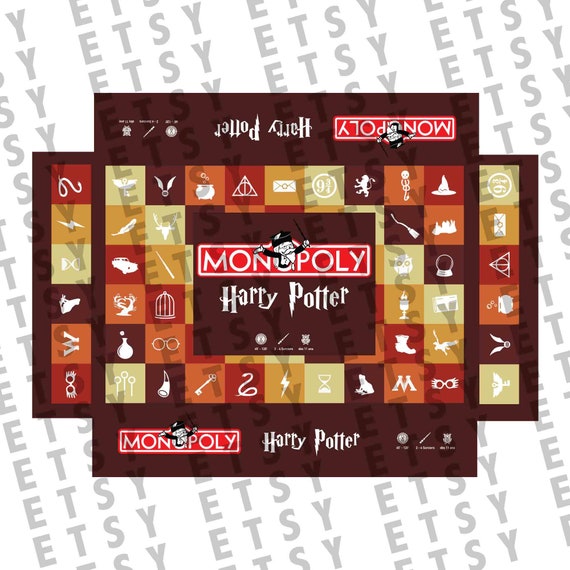 Monopoly Harry Potter Diy Francais Boite De Jeu Etsy