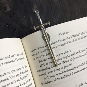 Sword Bookmarks with Clip, Fun Book Dart, Sword Bookplates, Pack of Three or Four image 1