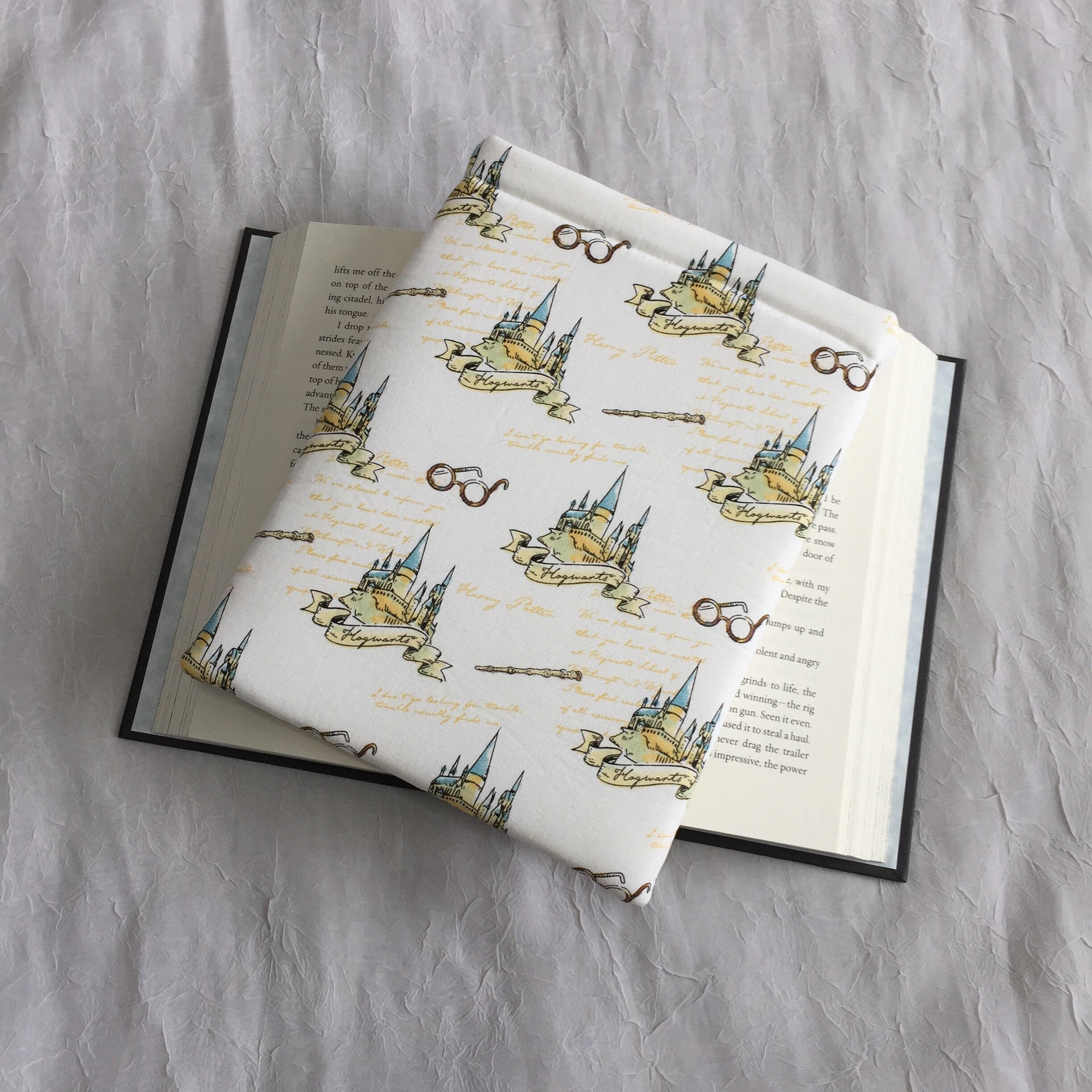 Book Sleeve Harry Potter Hogwarts Cozy Wizards and Wands Etsy