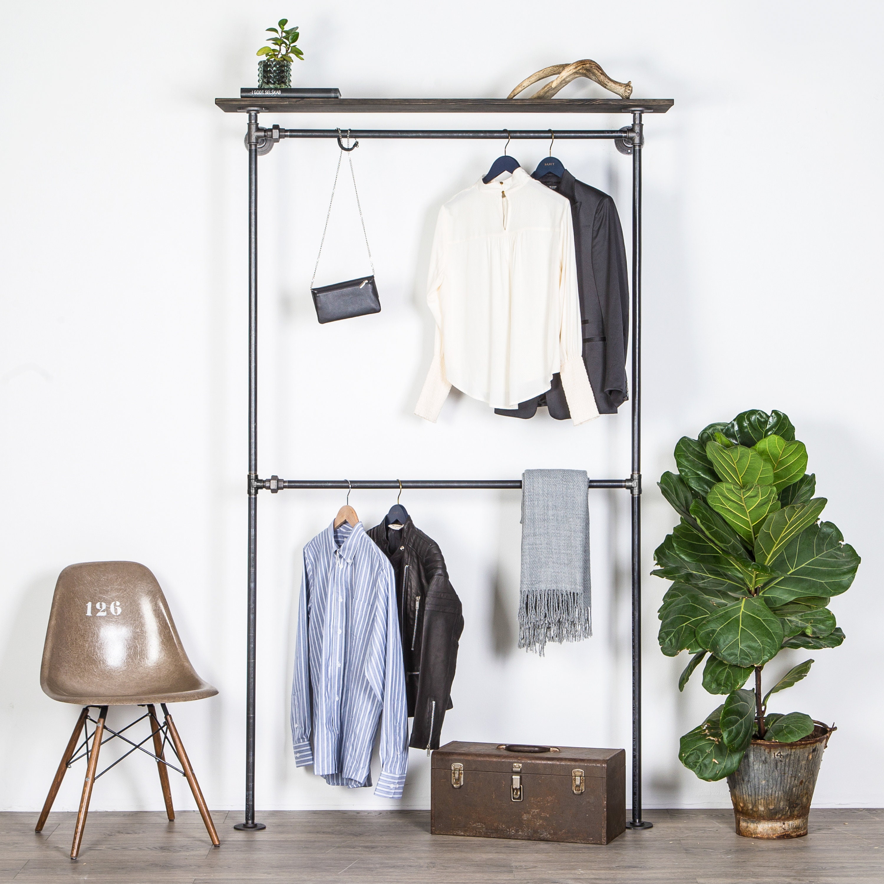 Conor Clothes Rack With Shelf Wall - Israel