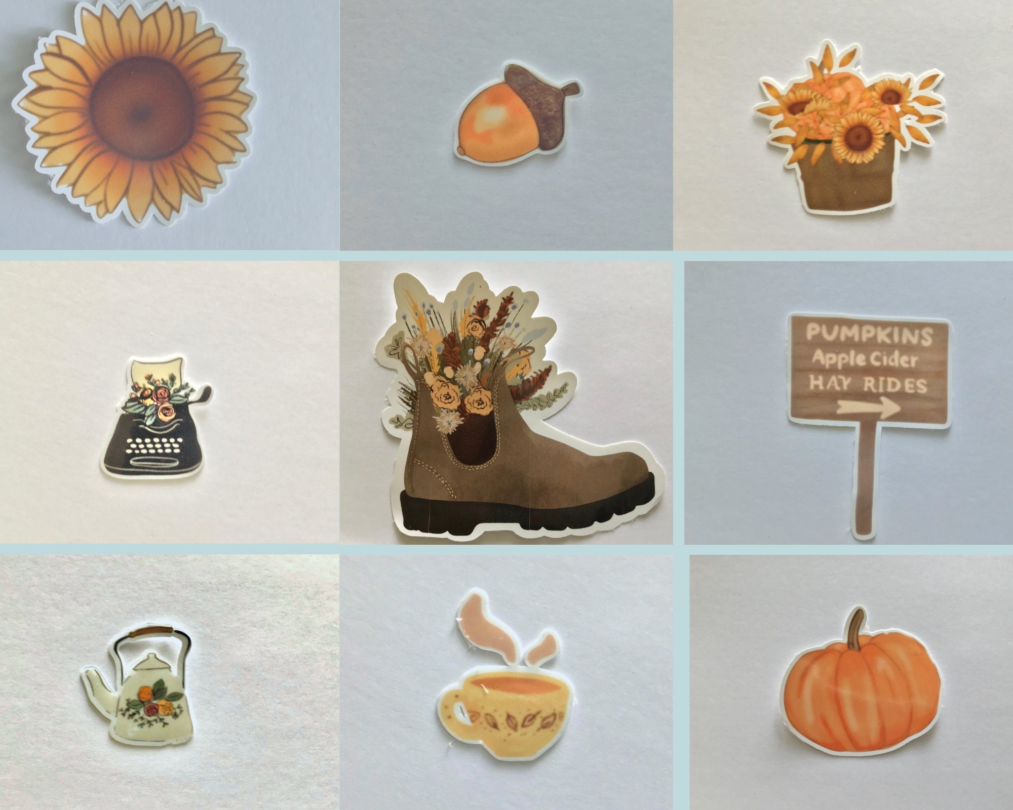 Fall Theme-Stickers/ Minis and Sticker Sheet | Etsy