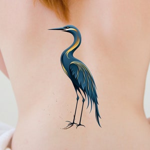 70 Heron Tattoo Designs For Men  Coastal Bird Ink Ideas