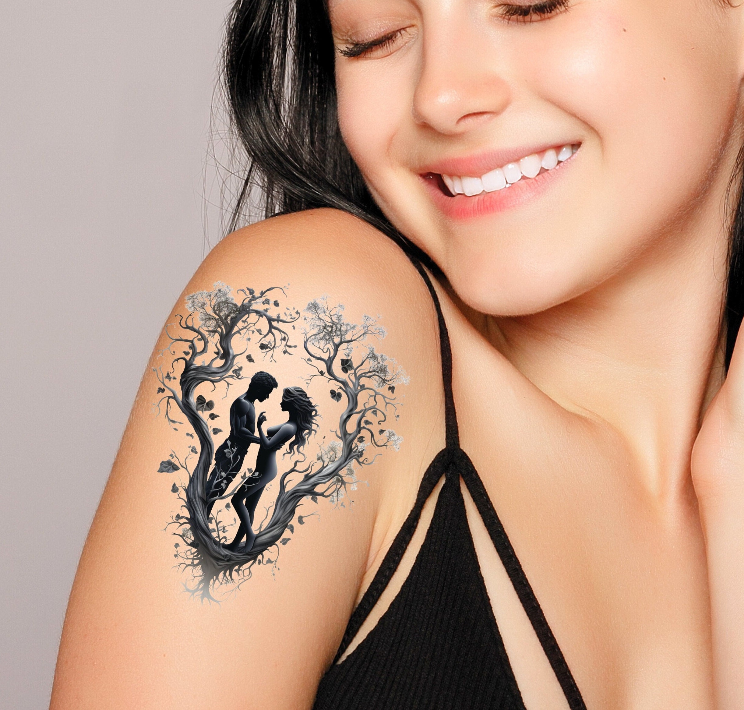Elegant Tattoo and Svg Design of the Creation of Adam and Eve - Etsy