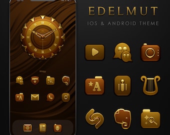 Gold iOS Icons: Luxury App Icon Set, EDELMUT Theme