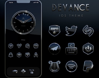App Icons, IOS Theme iPhone icons, Wallpapers, iOS Icons, App Icon Set, Aesthetic iOS 16 Icons Black Icons Android Icon Pack, Home screen