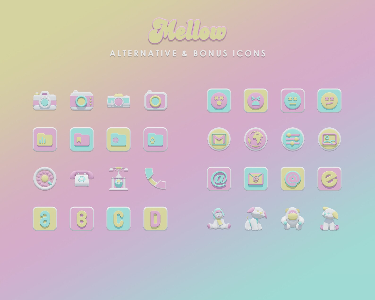 MELLOW Ios 15 Theme Ios 15 Aesthetic App Icons Ios 14 Icons Etsy