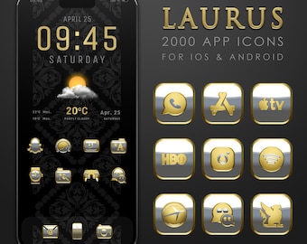 Gold & Silver App Icons - 2000 App Icons - 2000 Transparent Icons - Wallpapers - Widget Covers - Widgy Widgets - iOS and Android Icons