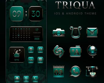 Mint 3D App Icons & Widgets, Silver Chrome Theme (2000+ Icons)