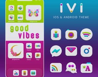 IVI App Icons, iOS 17, Android Theme (Digital Download)