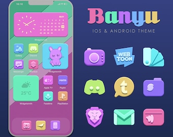 BANYU App Icon Set: Colorful iOS/Android Theme