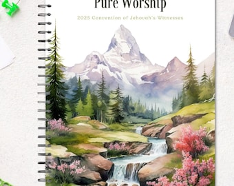 Pure Worship 2025 JW Convention Notebook Printable, JW gift, JW Digital and Printable 2025 Convention Book