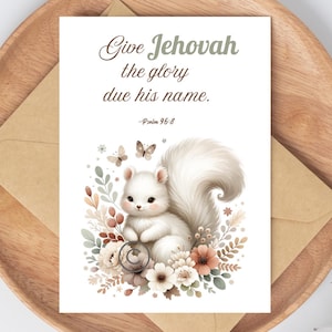 JW 2025 année texte en téléchargement numérique | Psaume 96:8 cadeau JW | Carte de voeux Témoins de Jéhovah, carte-cadeau JW Pioneer