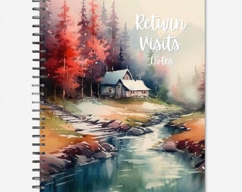 Watercolor Return Visit Notebook, JW Field Service Ministry Planner (PDF)