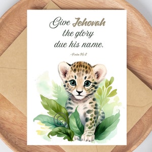 JW 2025 année texte en téléchargement numérique | Psaume 96:8 cadeau JW | Carte de voeux Témoins de Jéhovah, carte-cadeau JW Pioneer