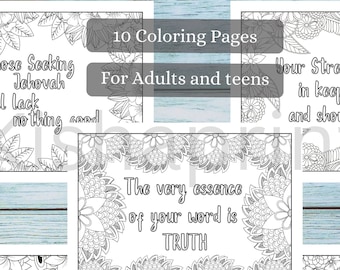 JW Floral Scripture Coloring Pages for Adults and Teens (PDF)